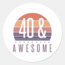 Search for mens 40th birthday stickers Vintage