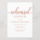 Search for rose gold rehearsal dinner invitations Modern