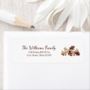 Search for fall floral return address labels Seasonal