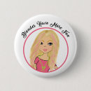 Search for blondes badges Cartoon