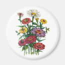 Search for zinnia magnets Vintage