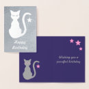 Search for grey cat cards Purple