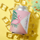 Search for pink flamingo can coolers Palm tree