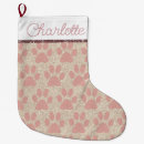 Search for paw print christmas stockings Gold