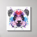 Search for panda canvas prints Watercolor