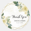 Search for gold floral thank you wedding stickers Watercolor flowers