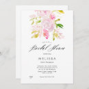 Search for watercolor bridal shower invitations Pink