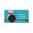 Search for bowling return address labels Birthday party