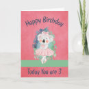 Search for 3 year old girl birthday cards For kids