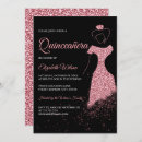 Search for black pink rose gold glitter invitations Trendy