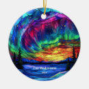 Search for northern lights christmas tree decorations Mountains