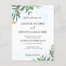 Search for green white and gold wedding invitations Foliage