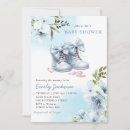 Search for blue shoe invitations Baby booties