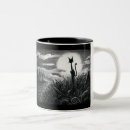 Search for black cat and the moon mugs Spooky