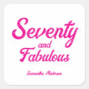 Search for 70th birthday stickers Seventy and fabulous