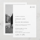 Search for modern photo wedding invitations Black and white