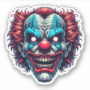 Search for clown face stickers Halloween
