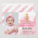Search for photo 1st birthday invitations Typography