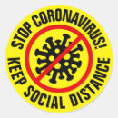 Search for social distancing stickers Virus