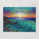 Search for abstract sunset postcards Blue
