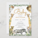 Search for safari animal baby shower invitations Tiger