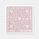 Search for she said yes napkins Engaged
