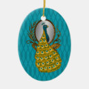Search for peacock christmas tree decorations Teal