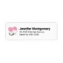 Search for cat paws return address labels Kitty