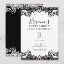 Search for black and white 30th birthday invitations Glam
