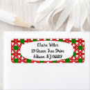 Search for quilt return address labels Red