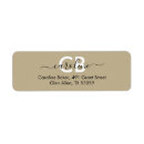 Search for taupe brown return address labels Stylish