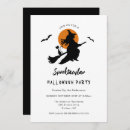 Search for witch party invitations Black and white