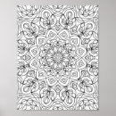 Search for heart mandala posters Adult colouring