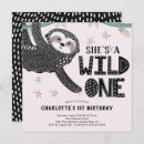 Search for sloth birthday invitations Girl