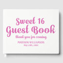 Search for sweet 16 guest books Pink