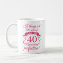 Search for 40th birthday for women mugs Humour