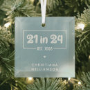 Search for 21st birthday christmas tree decorations 21 years old