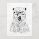 Search for black glasses postcards Black and white