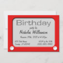 Search for old school birthday invitations Red