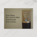 Search for microphone business cards Black