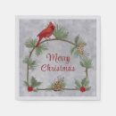 Search for red cardinal napkins Traditional