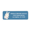 Search for white bunny return address labels Whimsical