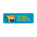 Search for boy monkey return address labels Birthday party