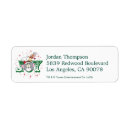 Search for santa hat return address labels Typography