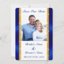 Search for blue gold save the dates Blue and white