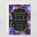 Search for galaxy sweet 16 invitations Purple