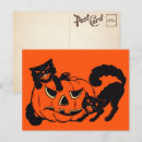 Search for retro cats postcards Pumpkin