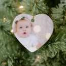 Search for heart shaped photo christmas tree decorations Baby keepsake