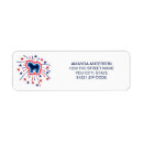 Search for red white and blue return address labels Dog
