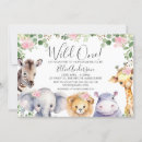 Search for pink safari baby shower invitations A little wild one